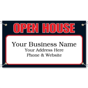 Open House Vinyl Banners by PaperDirect