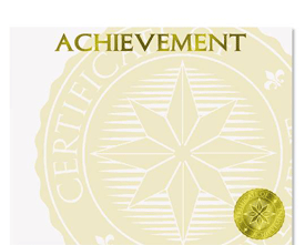 Achievement Certificate paper for students