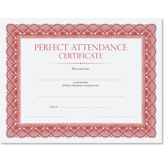 Attendance Certificate Paper