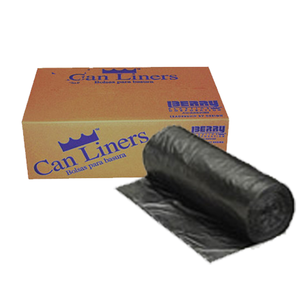 LBR2333LB Can Liner 23"x33" 0.40 Mil Black 12-16 Gal. Plastic On A Roll 20/50 cs