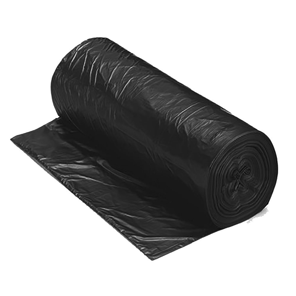 VLH4048-22B Can Liner 40" x 46" 22 Mic 44 Gal. Black Plastic Hi-Density On A Roll 6/25 CS