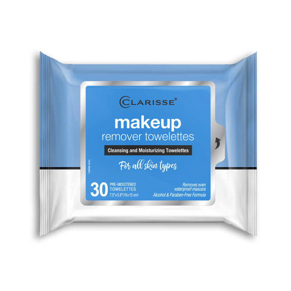 10781-12 Clarisse Make Up Remover Towelettes 30 count 12/30 cs