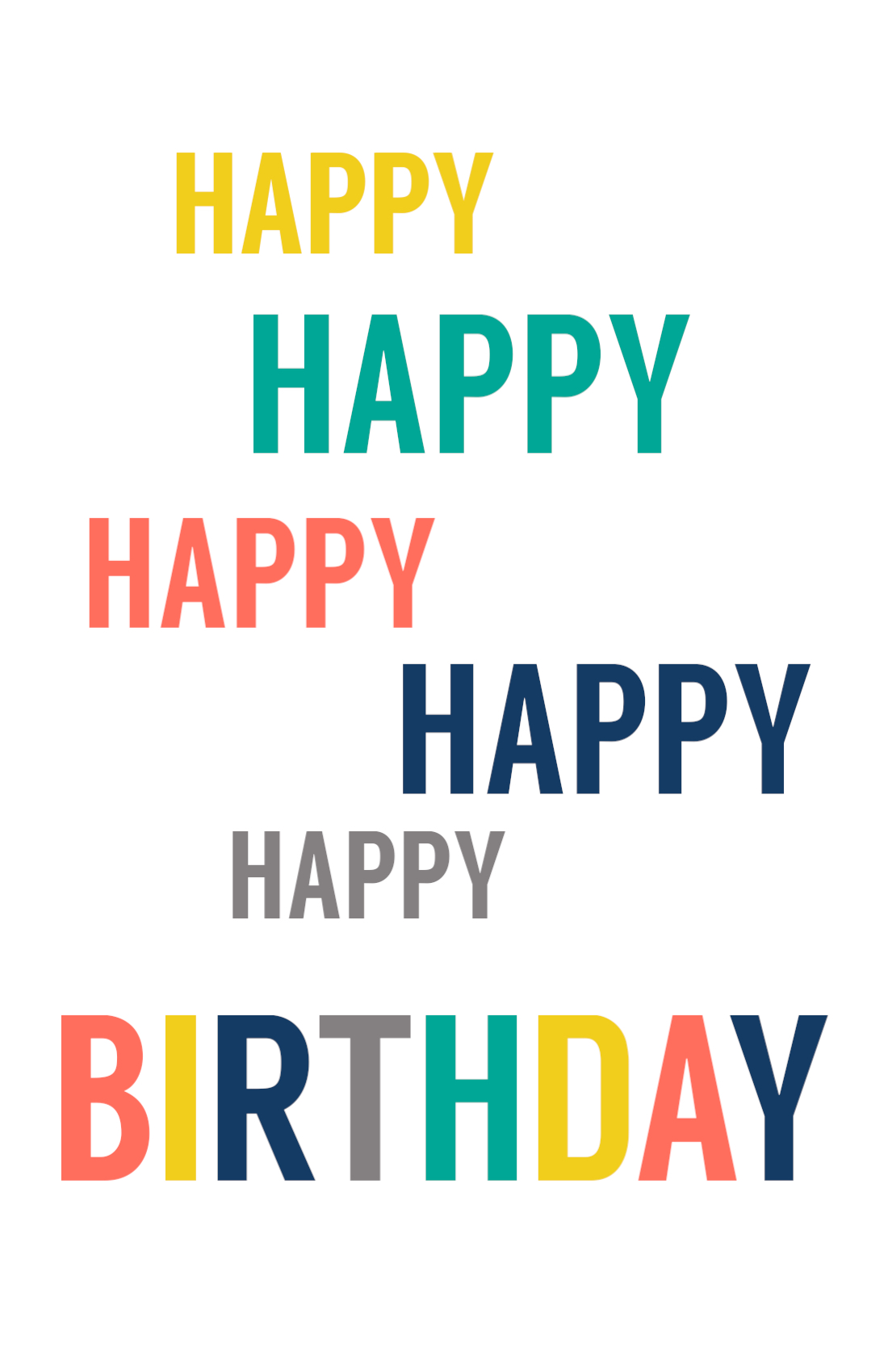 free printable birthday cards paper trail design - 40 free birthday ...