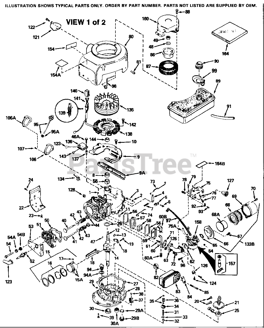 Tecumseh TVM125-60247L - Tecumseh Engine Engine Parts List #1 Parts ...