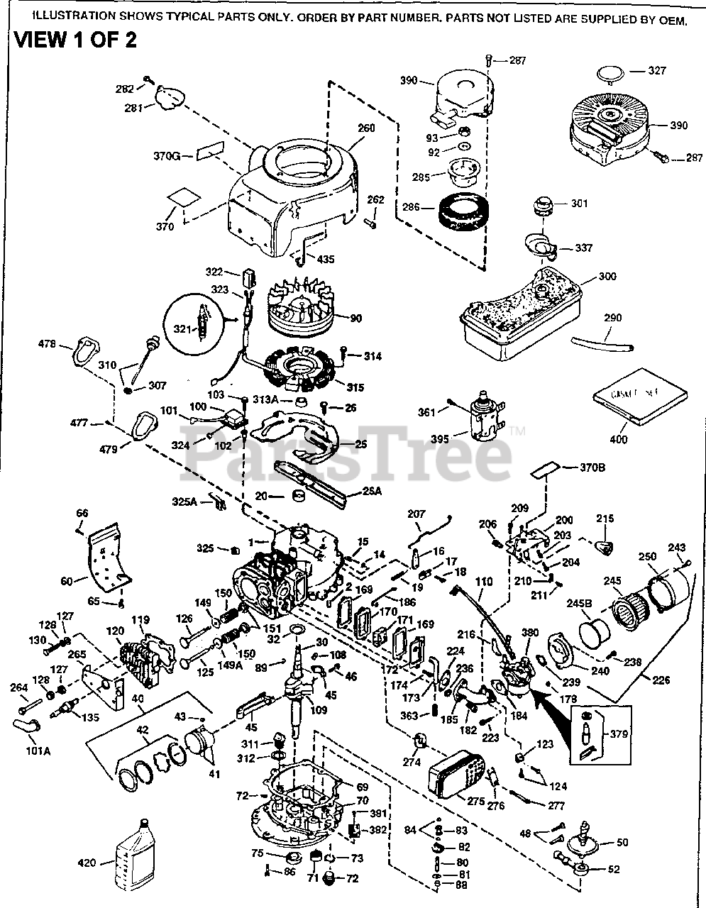 Tecumseh TVM140-70416M - Tecumseh Engine Engine Parts List #1 Parts ...