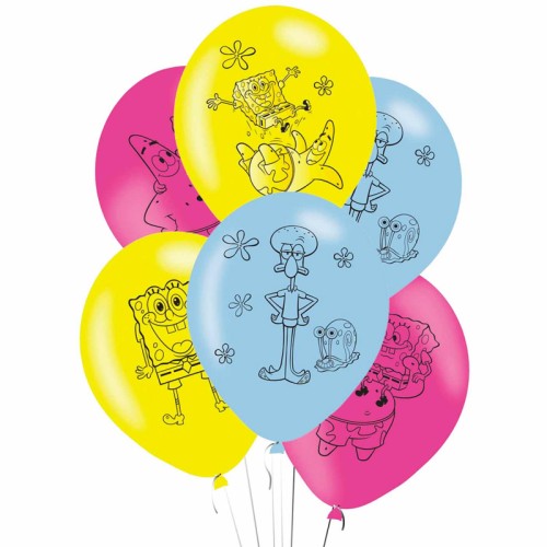 SpongeBob SquarePants Latex Balloons (6 Pack)