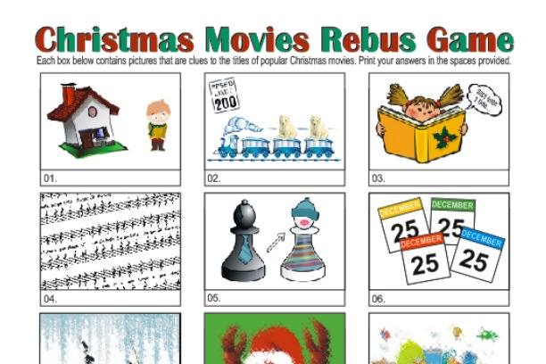 Holiday Rebus Puzzles Printable - Printable Word Searches