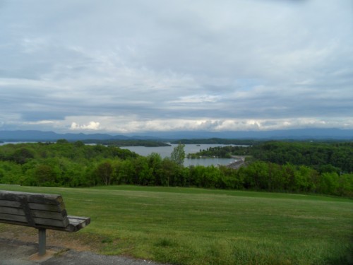 View across the lake from the dam's overlook