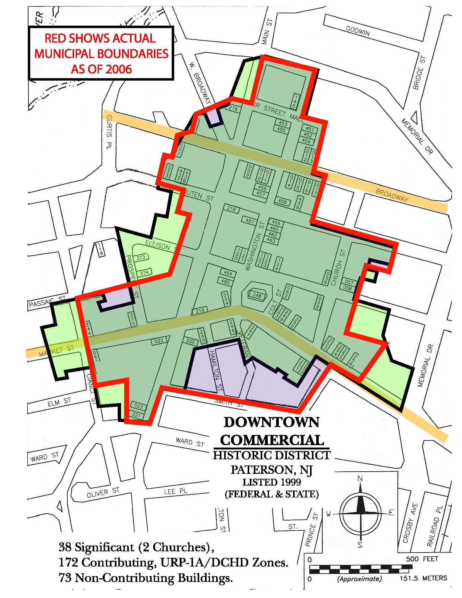 Map Downtown Commericial Historic District