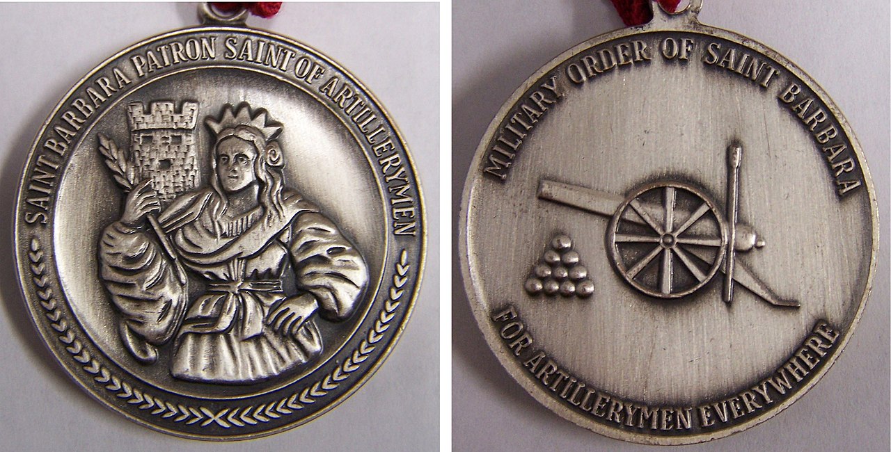 Saint-Barbara-depicted-on-United-States-Artillerymen-coins