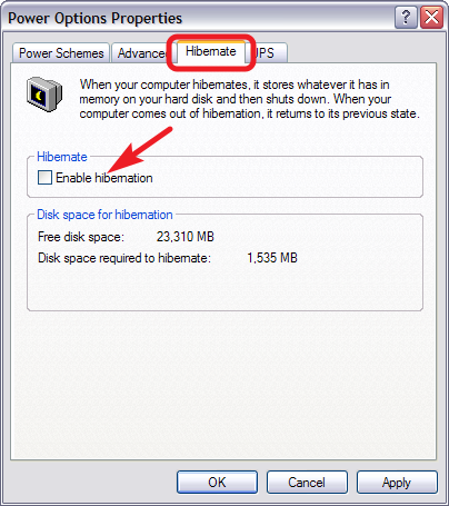 disable-hibernate-mode-windows-xp-screenshot