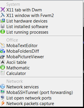 Mobaxterm list of tools various stuff