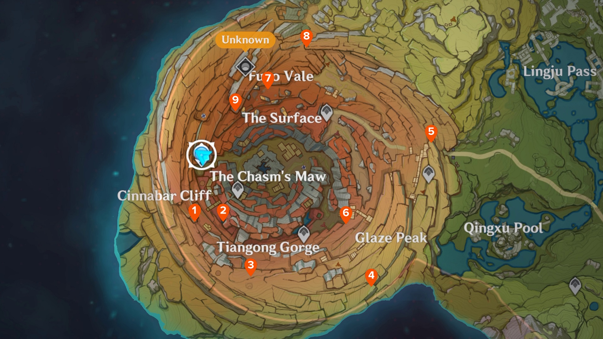 Genshin Impact Chasm Map