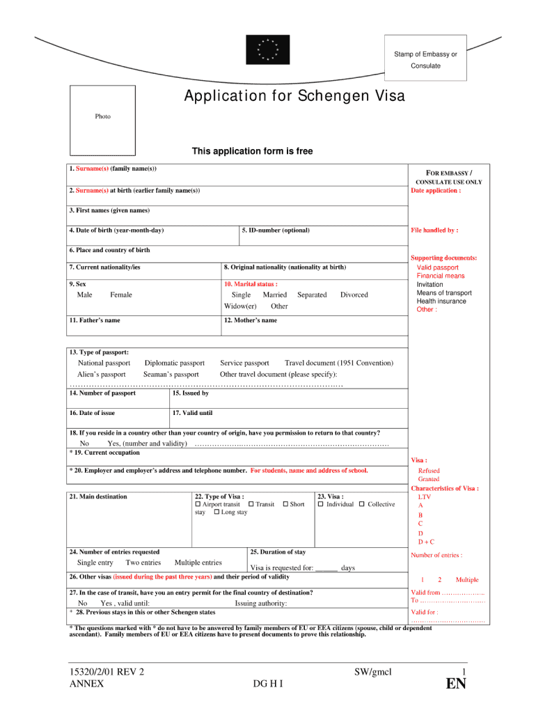 spain visa application form online Preview on Page 1