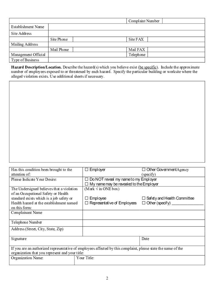 Nys Pesh Complaint Form - Fill Online, Printable, Fillable, Blank ...