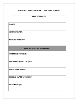 Health Department Organizational Chart