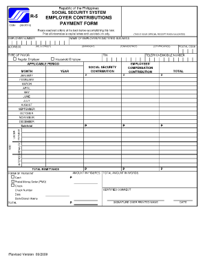 Official receipt of the republic of the philippines - sss r5 form