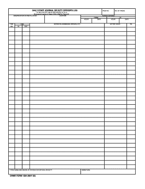 Staff Duty Log 2020-2023 - Fill and Sign Printable Template Online