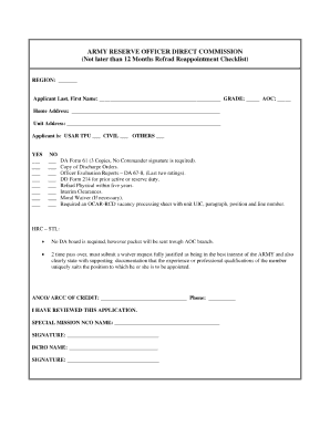 Records retention policy sample - army reserve vacancy hold form