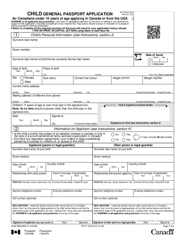 Child Passport Application Form Pdf Fill Online Printable Fillable ...