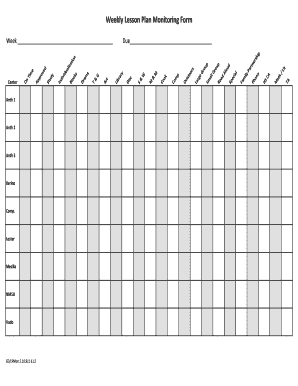 Lesson plan template fillable ones