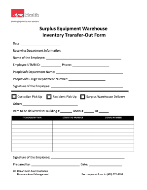 Warehouse request form