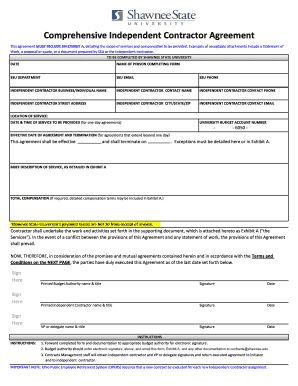 Statement of work sample pdf - Comprehensive Independent Contractor Agreement