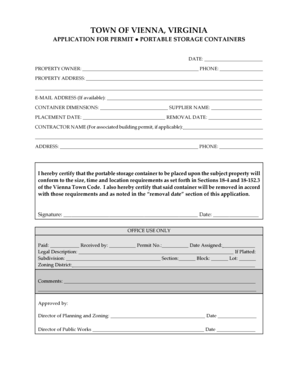 Fmla paperwork - PORTABLE STORAGE CONTAINERSAPPLICATIONdoc - viennava