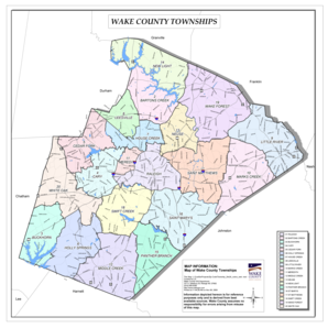 Fillable Online Map of Wake County Townships Information depicted ...