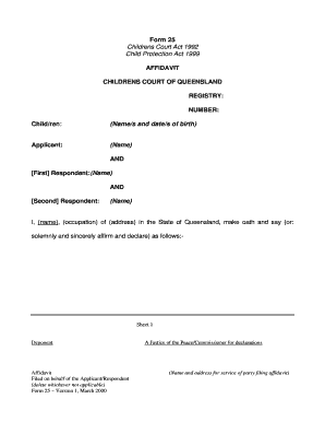 Affidavit Blank Form