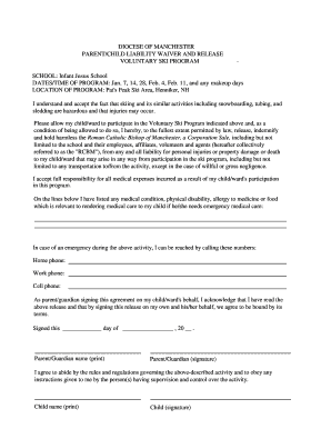 18 Printable parent waiver for child Forms and Templates - Fillable ...