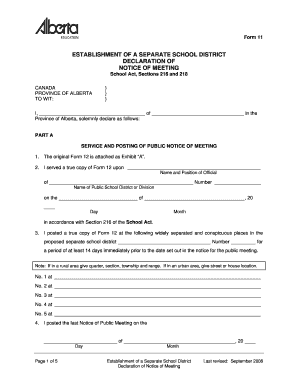 Data retention policy template word - FORM 11 - Declaration Notice of Meeting-Pages 32-33-34-35-36.doc. Job Search - education alberta