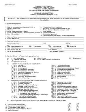 Sss receipt - dti application for accreditation of service and repair enterprises form