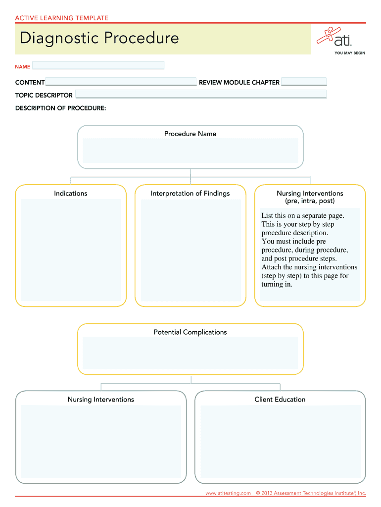 Ati Diagnostic Procedure Template - Fill Online, Printable, Fillable ...