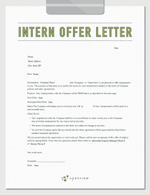 44+ Free Editable Internship Offer Letter Templates in MS Word [DOC ...