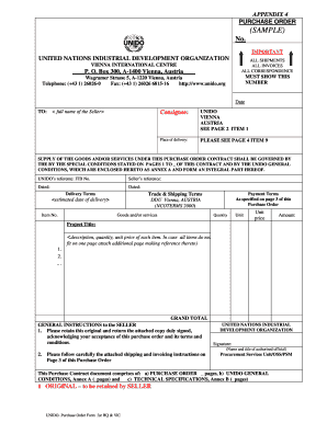 APPENDIX 4_Sample of Purchase Order Form - unido