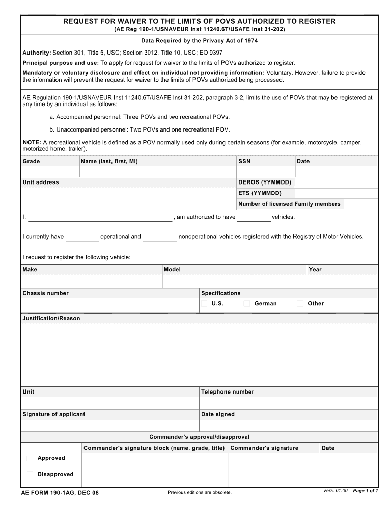 190 form Preview on Page 1