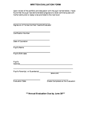 Fillable Online types of evaulation form Fax Email Print - pdfFiller