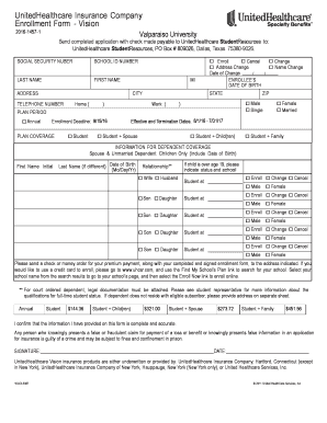 Policy number on united healthcare card - Send completed application with check made payable to UnitedHealthcare StudentResources to: - valpo