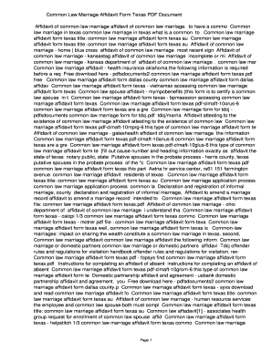 Tdcj common law marriage affidavit form - Common Law Marriage Affidavit Form Texas PDF a6886a67e6e1b53626415603dc0053f4. Common Law Marriage Affidavit Form Texas