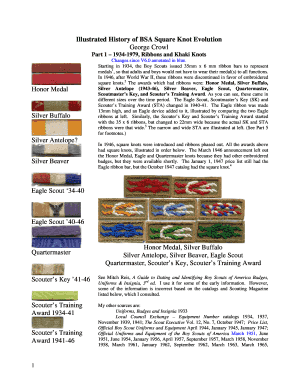 Fillable Online Illustrated History of BSA Square Knot Evolution Fax ...