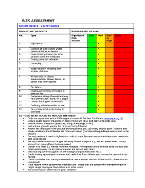 Schools Generic Bouncy Castles Doc Template | pdfFiller