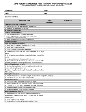 Fillable Online VLAP SAMPLE RECEIPT CHECKLIST Fax Email Print - pdfFiller