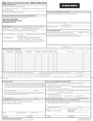 Fillable Online Claim Form - Delta Dental of NM Fax Email Print - pdfFiller