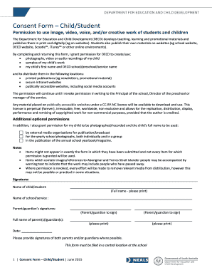 Fillable Online Consent Form Child/Student - Pennington School R 7 Fax ...