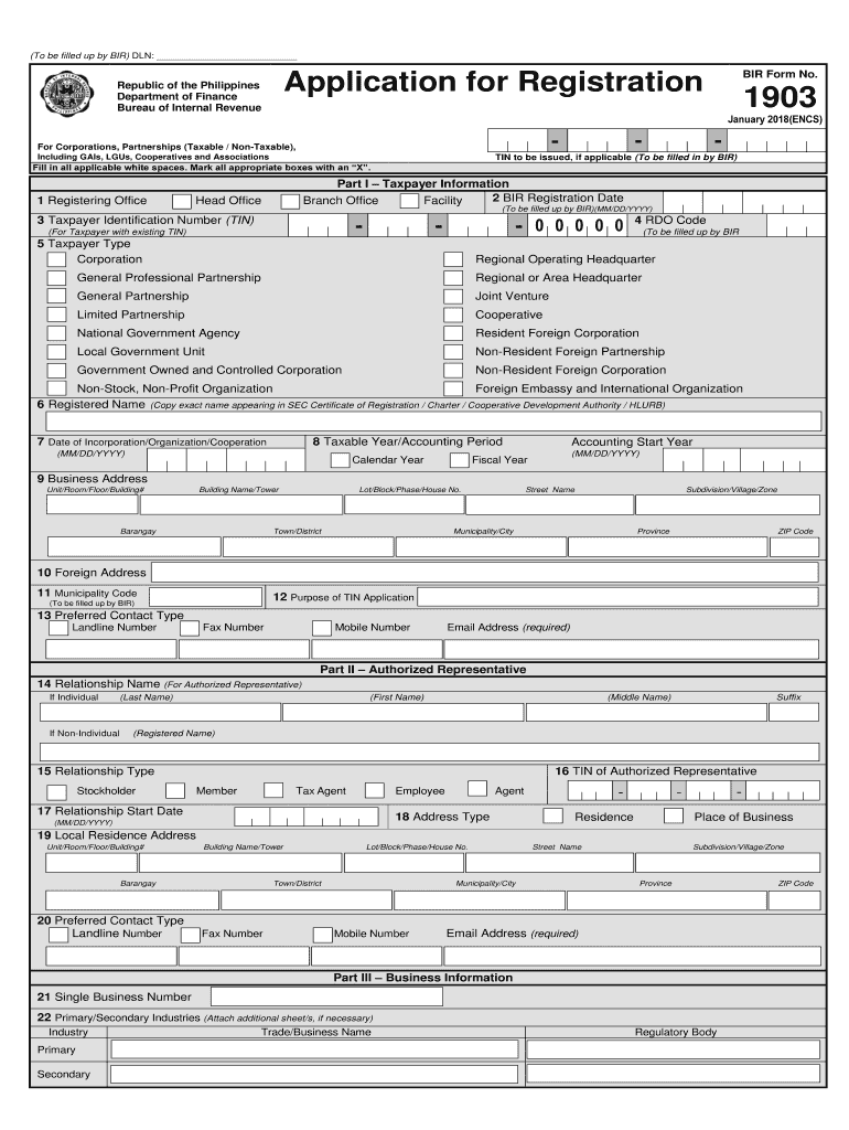 2018 Form PH BIR Fill Online, Printable, Fillable, Blank - pdfFiller