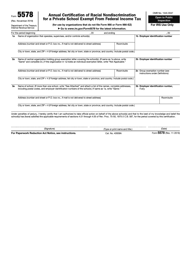 20192024 Form IRS 5578 Fill Online, Printable, Fillable, Blank pdfFiller