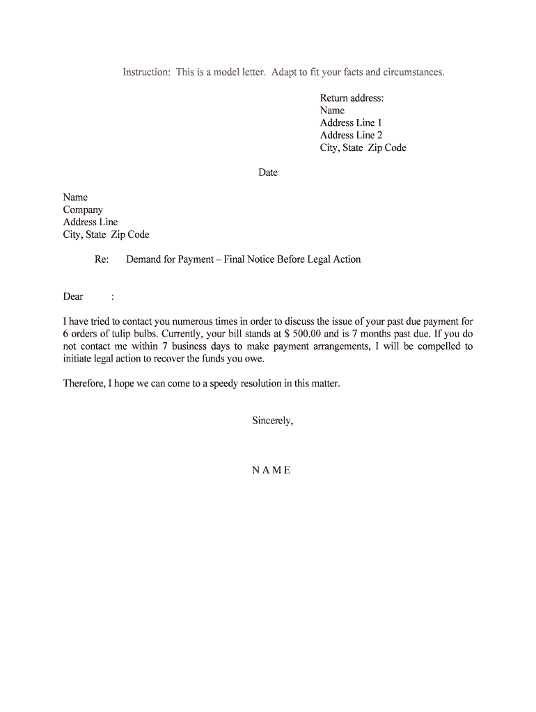 Sample Letter Legal - Fill Online, Printable, Fillable, Blank | pdfFiller