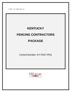 Fencing Contractor Package - Kentucky