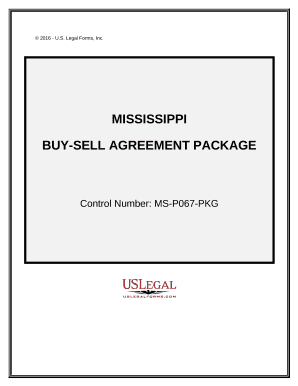 Buy Sell Agreement Package - Mississippi